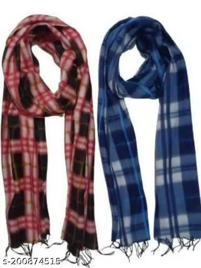 Cotton Mufflers for Men, Set of 2 (Multicolour)