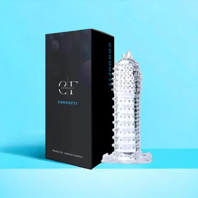 Crystal Dotted Reusable Condom for Men, Transparent, Pack of 1