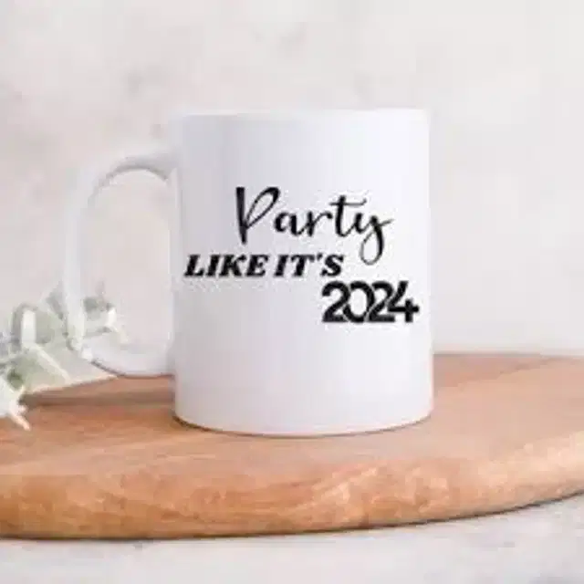 Ceremic Printed Coffee Mug, White, 350 ml