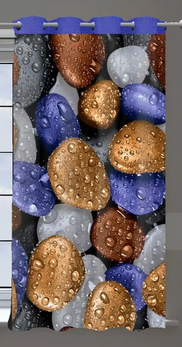 Digital Printed Window & Door Curtains, Multicolor, 7 feet