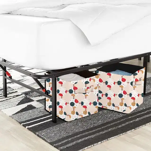 PVC Printed Multipurpose Storage Box, Multicolor, Pack of 2