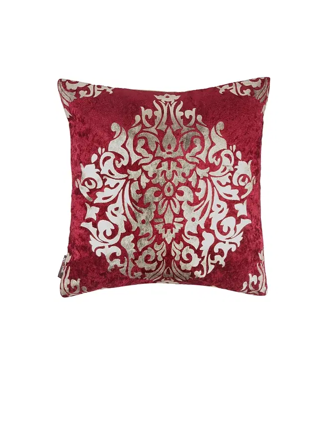 Cotton Cushion Cover, Maroon, 16x16 inches