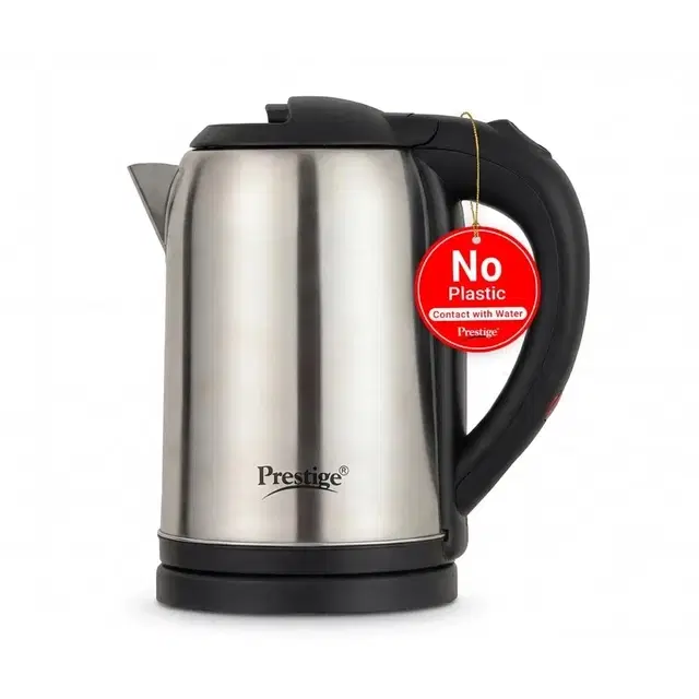 Prestige Pknss 1.0 Electric Kettle 1 L With Concealed Element(1500 W, Silver And Black, Stainless Steel, Automatic Power Cut-Off)