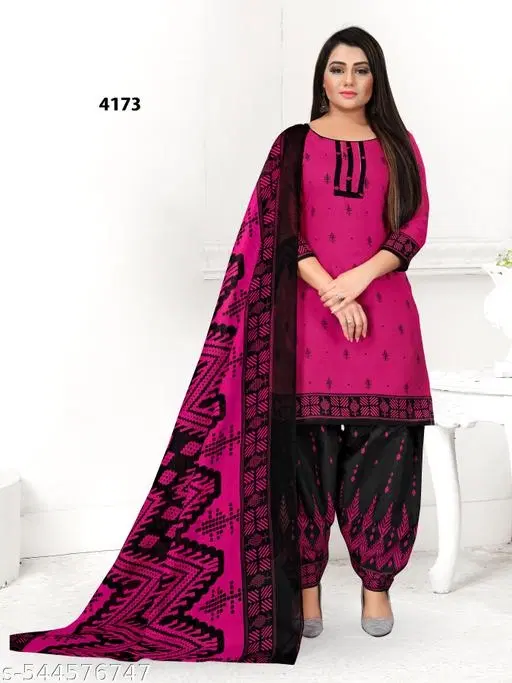 Cotton Printed Kurta Set for Women (Coral, XL)