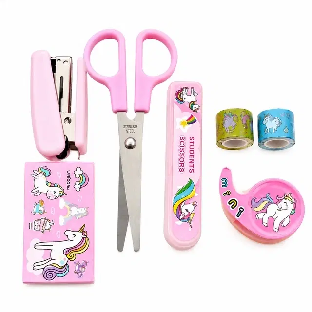 Kids 5-in-1 Unicorn Stationery Set, School Supplies Kit