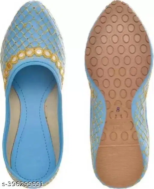 Juttis for Women (Sky Blue, 6)