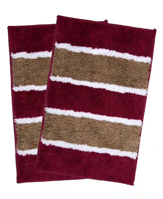 Anti-Skid Bath Mats, Pack of 2, Multicolor, 37x57 cm