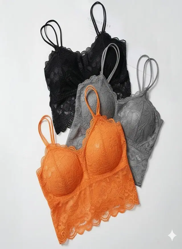 Cotton Solid Padded Bras for Women, Multicolour, Pack of 3 (28)