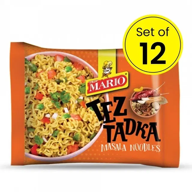 Mario Tej Tadka Masala Noodles 12X75 g (Pack of 12)