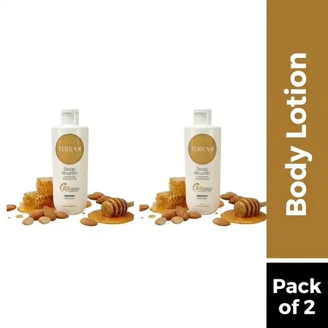 Terra 8 Nourishing Drops Non-Sticky Body Lotion 2X250 ml (Pack of 2)