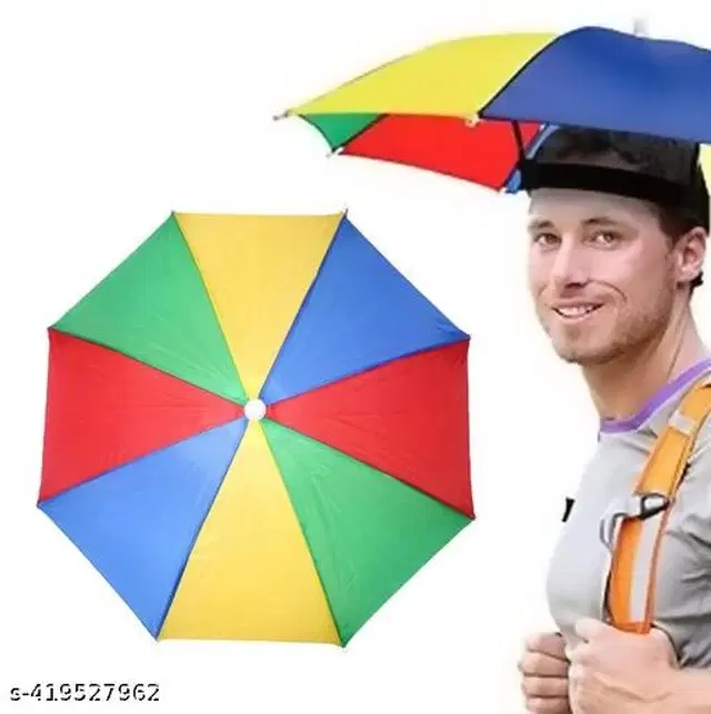 Polyester Head Umbrella, Multicolor, Pack of 1