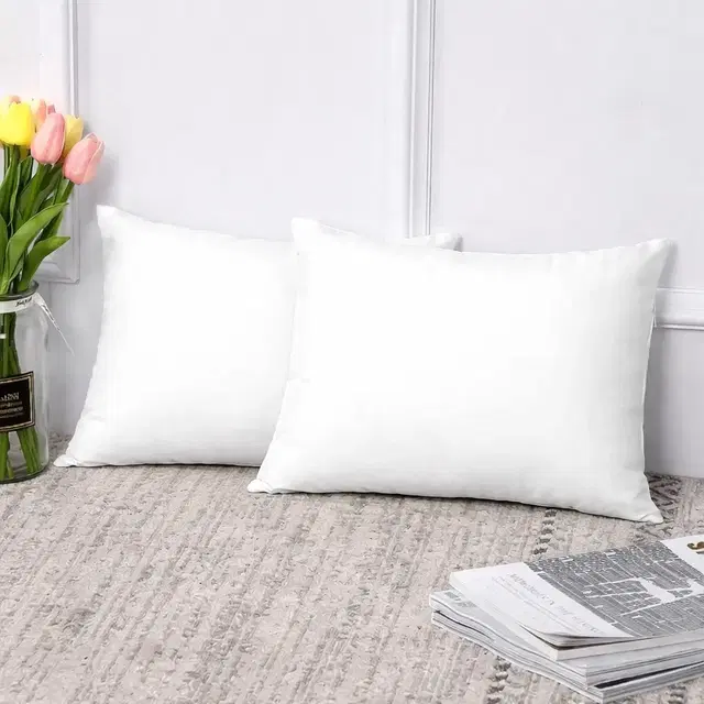 Continental Filled Plain White Pillow 16X24Inch Pack Of 2