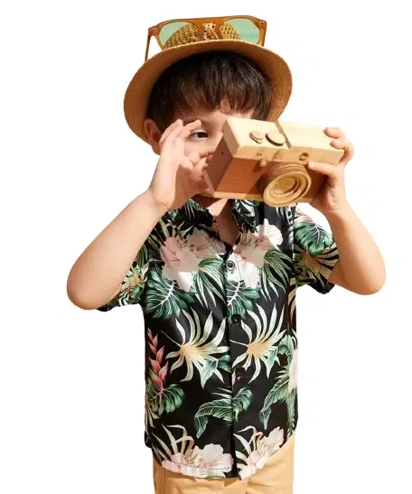 Cotton Blend Printed Shirt For Boys, Mendi (1-2 year)