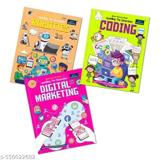 STEM Activity Book Upskilling the Generation Coding + Digital Marketing + Robotics (Set of 3) – Interactive Books to Upskill the Next  Generation with Practical Tech Skills