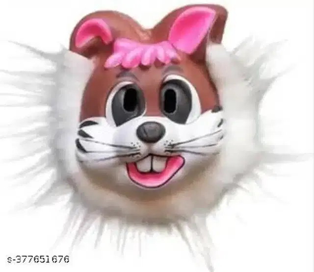 Bunny Face Mask for Holi, Multicolor