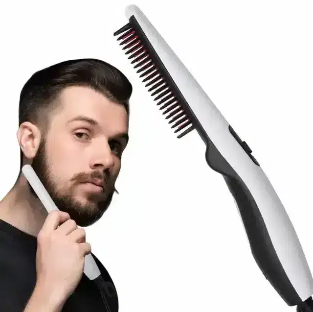 K Kudos Styler V2 Men'S Electric Hair And Beard Straightener And Styler Electric Hair Straightener Multifunctional Beard Hair Curler Straightener For Men