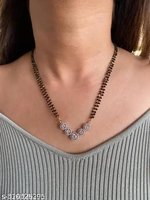 Multiple Strand Mangalsutra White Short for Women