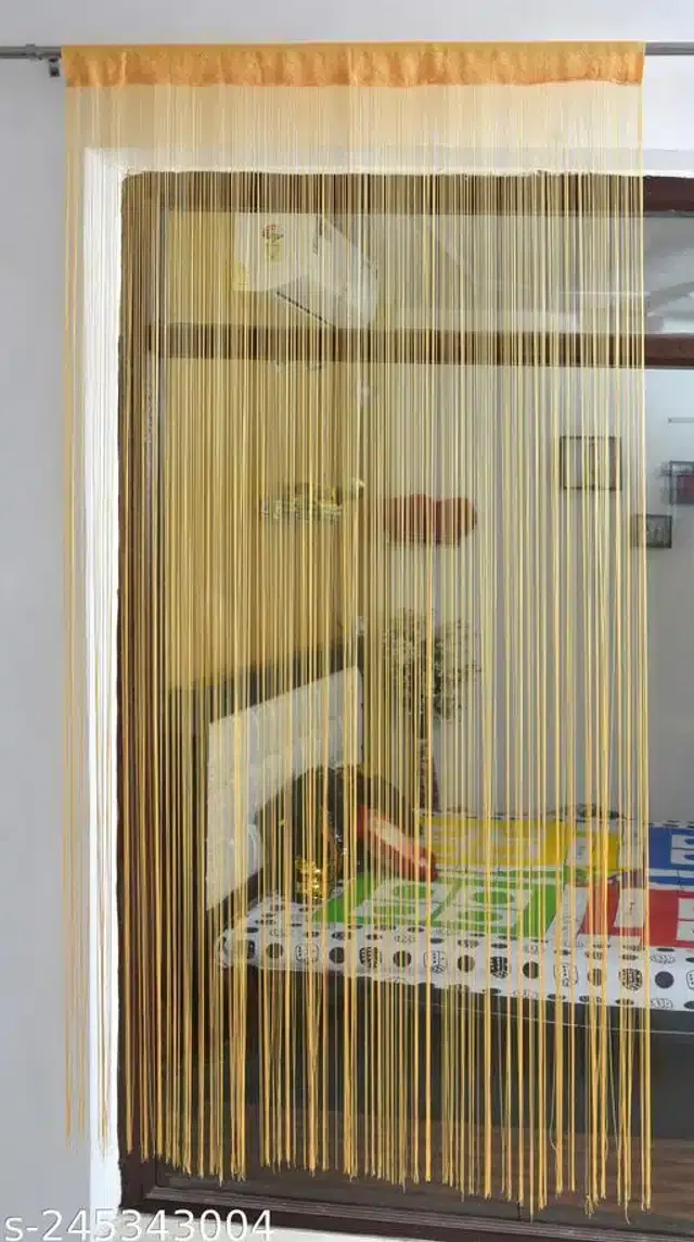 Curtains for Door, Orange, 7 Feet