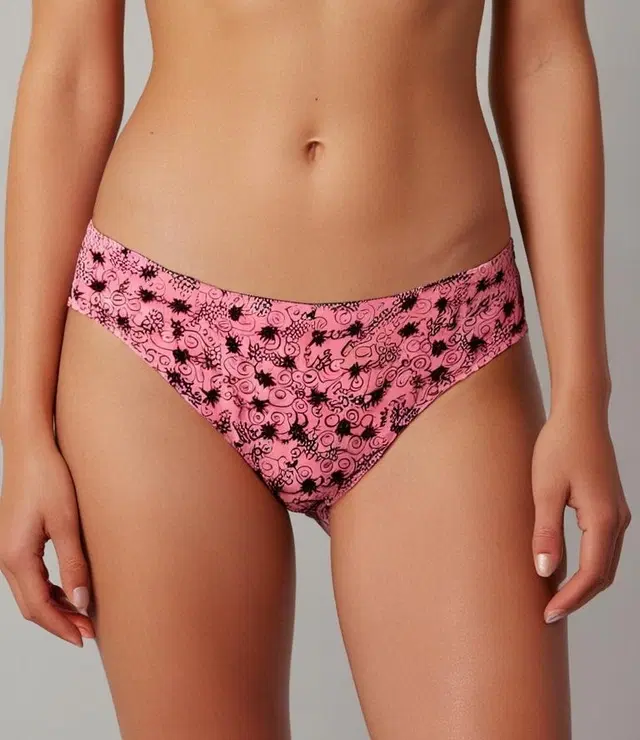 Cotton Printed Briefs for Women (Multicolor, M)