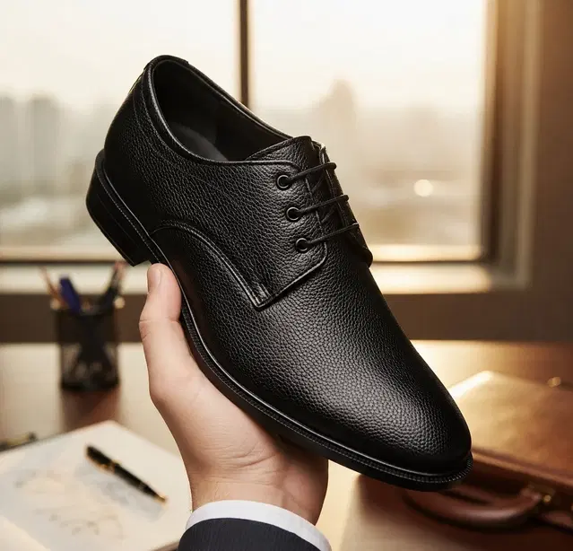 Topway Solid Formal Shoes for Men (Black, 6)