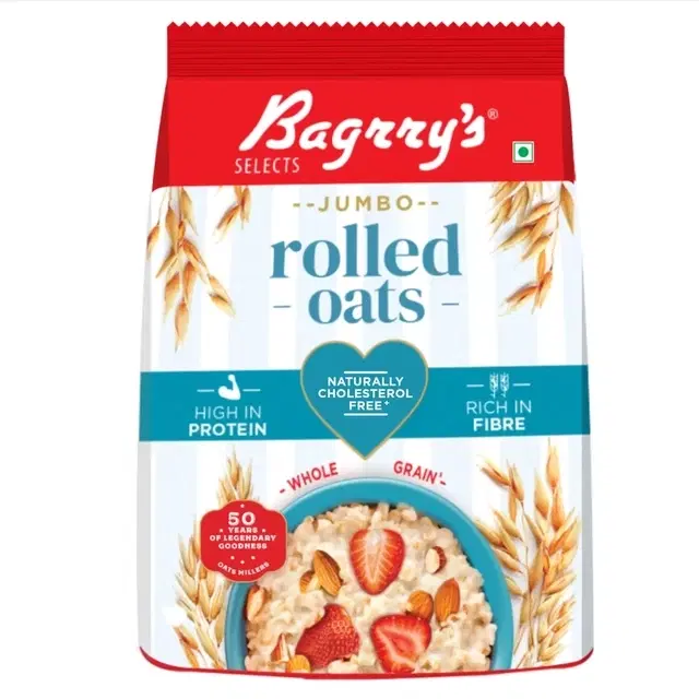 Bagrry'S Jumbo Rolled Oats 1 Kg (Pouch)