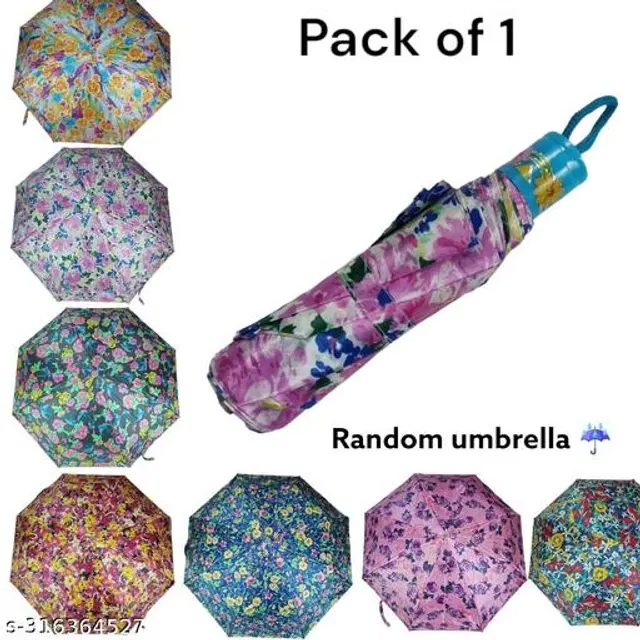 Polyester Foldable Umbrella, Assorted, Pack of 1