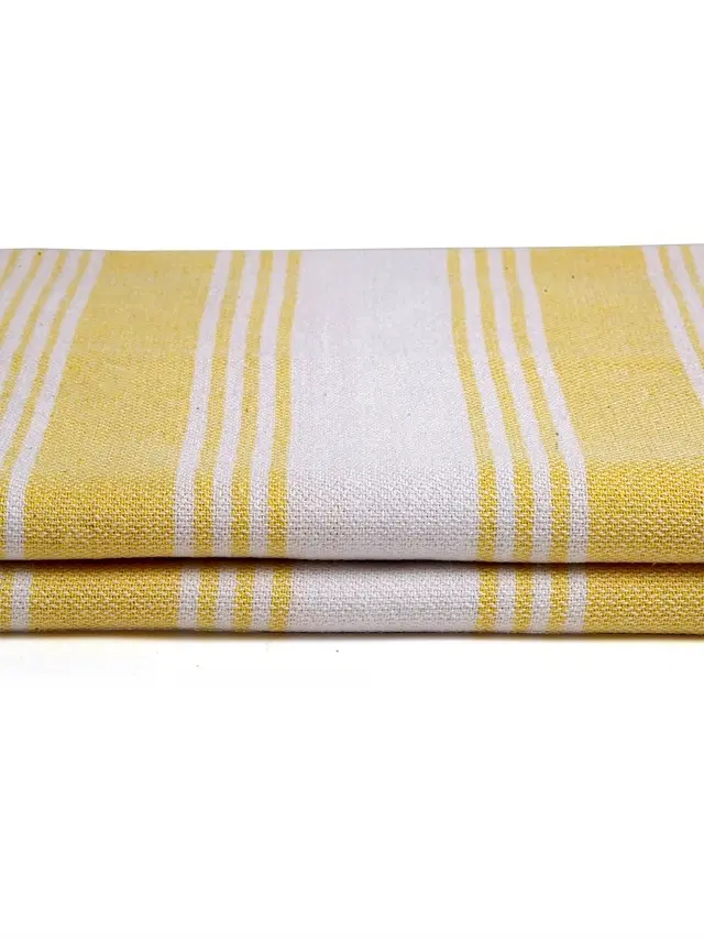 Cotton High Absorbent Bath Towels, Yellow, Pack of 2