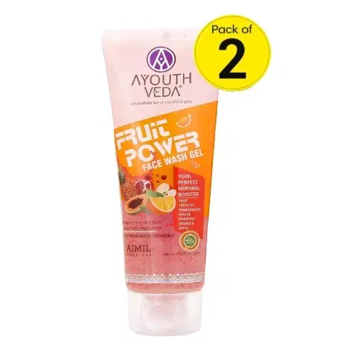 Ayouthveda Fruit Power Face Wash Gel 2X100 ml (Pack of 2)