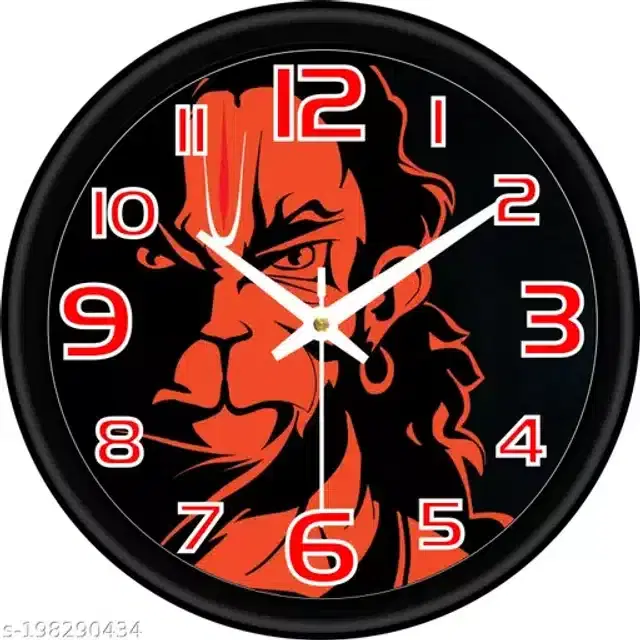 Designer Printed Plastic Wall Clock, Multicolor