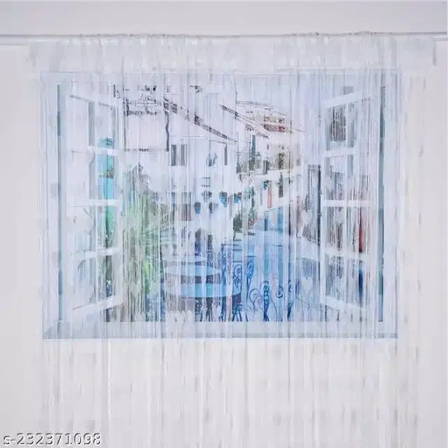 Curtains for Door, White, 6 Feet