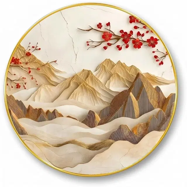 Kc Arts Uv Coated Beautiful Secenary Wall Hanging 12x12in