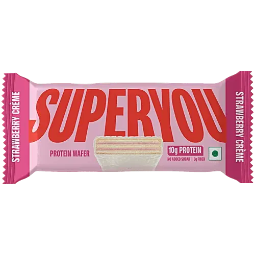 Superyou Strawberry Creme Protein Wafer Bar, 40 g
