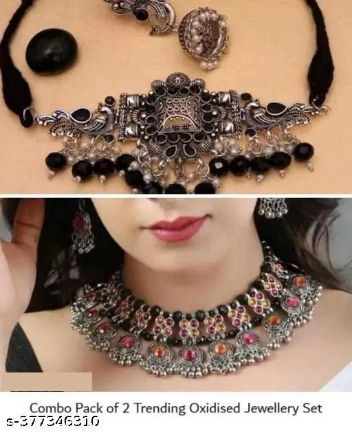 Princess Combo Pack of 2 Oxidised Jewellery Set