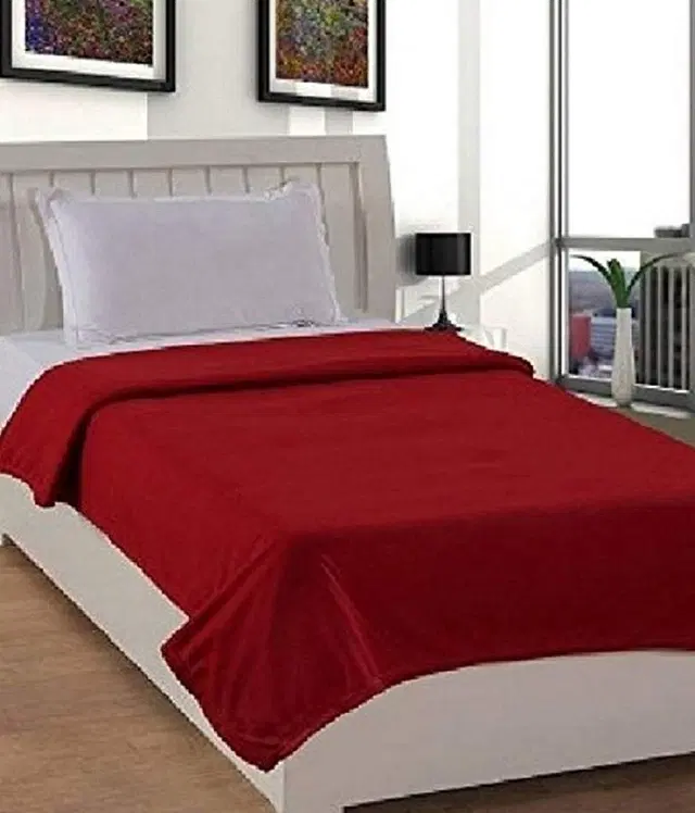 Fleece Blanket, Red, 60x90 Inches