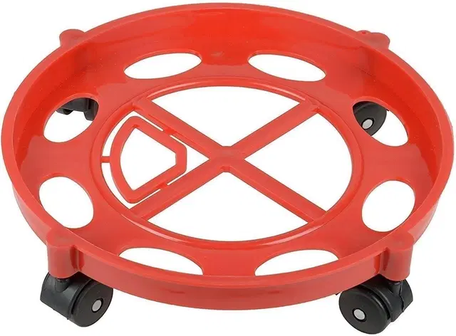 Plastic LPG Gas Cylinder Trolley With Heavy Duty Wheels (Pack Of 1)