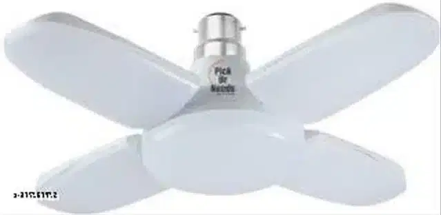 Foldable Fan Shape LED Bulb, White, 25 W