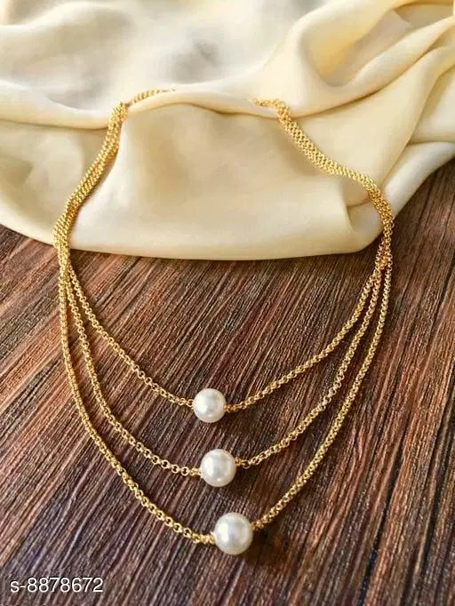 Necklaces for Women White Free Size