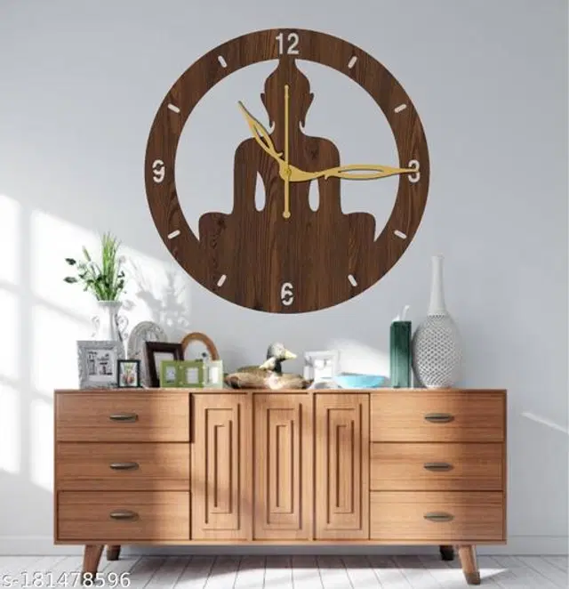 Wooden Wall Clock, Brown