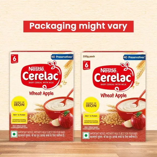 Nestle Cerelac Wheat Apple (6 - 24 Months) - 350 g