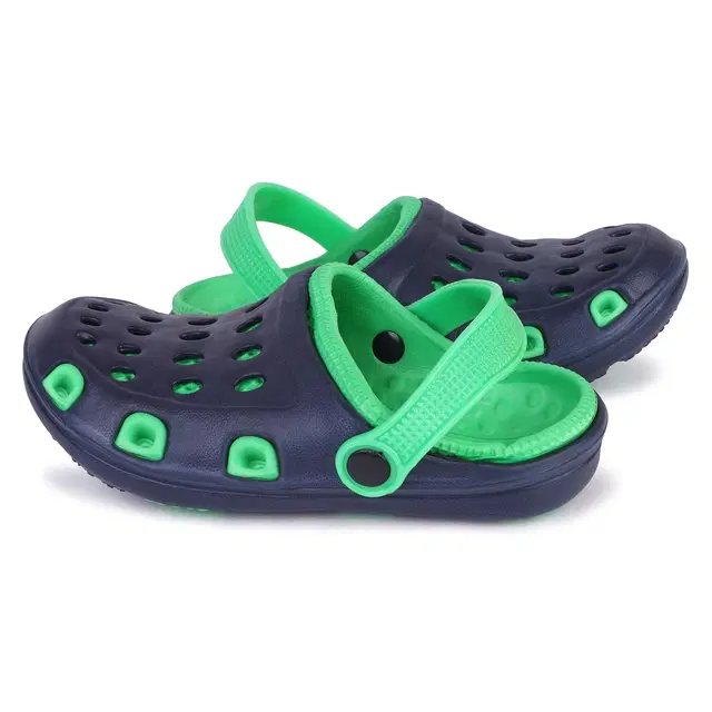 Clogs for Boys (Green & Navy Blue, 5-6 Years)