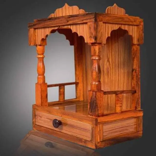 Infinitys Beautiful Wooden Plywood Mandir for Pooja Home Decoration Wall Hanging, Height: 45, Diy(Do-It-Yourself)