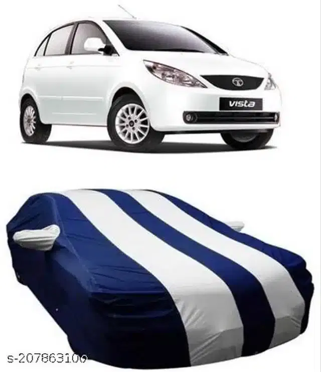 Taffeta Waterproof Car Cover for Tata Indica Vista, Multicolor