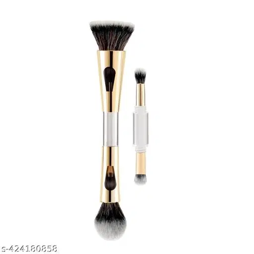 Professional 4-in-1 Travel Makeup Brush Set, Foundation Brush, Powder Brush, Eyeshadow Blending Brush