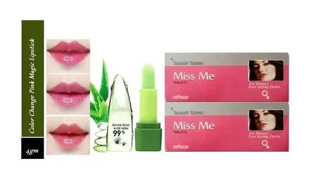 AP Red4 Good Choice India Juicy 5In1 Mini Lip Balm, Glossy Effect, Moisturizer Lips+ Miss Me Teblet For Female, Pack of 3, AP-119