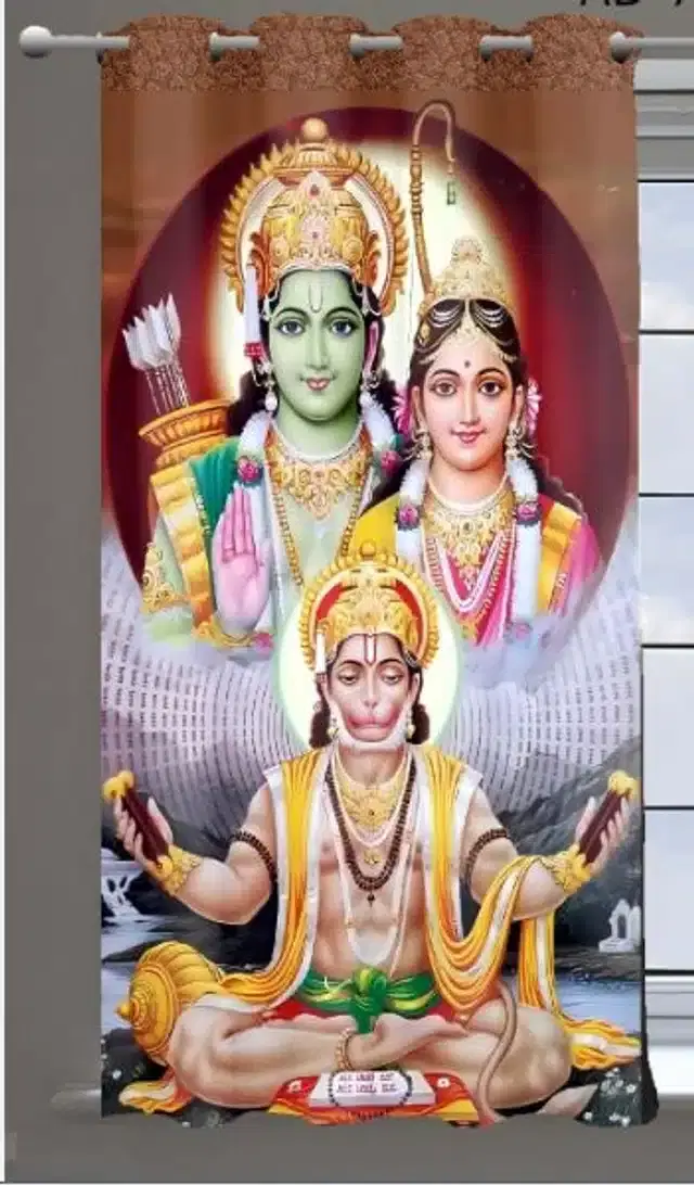 Polyester Room Darkening Window Curtain Curtain, Multicolor, 4x7 feet