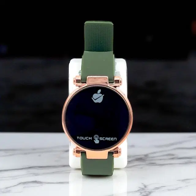 Thread Strap Round Digital Watch for Kids, Green