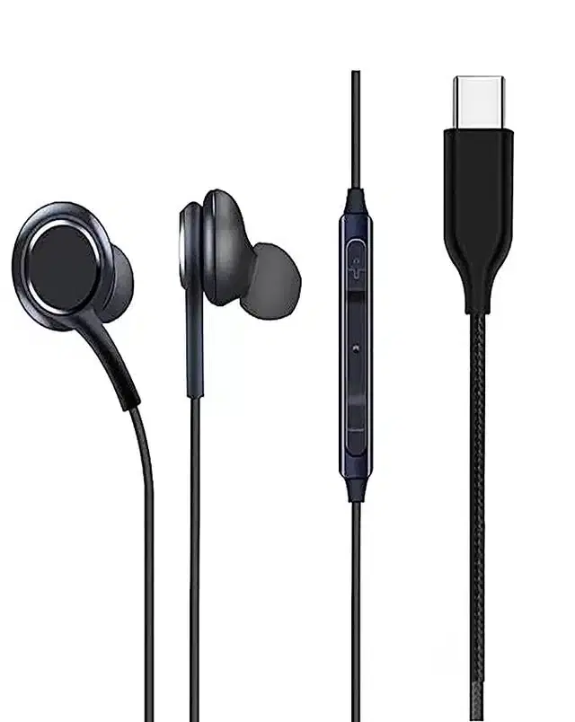 Type C Wired Earphones for AKG S8, S9 & S10, Black