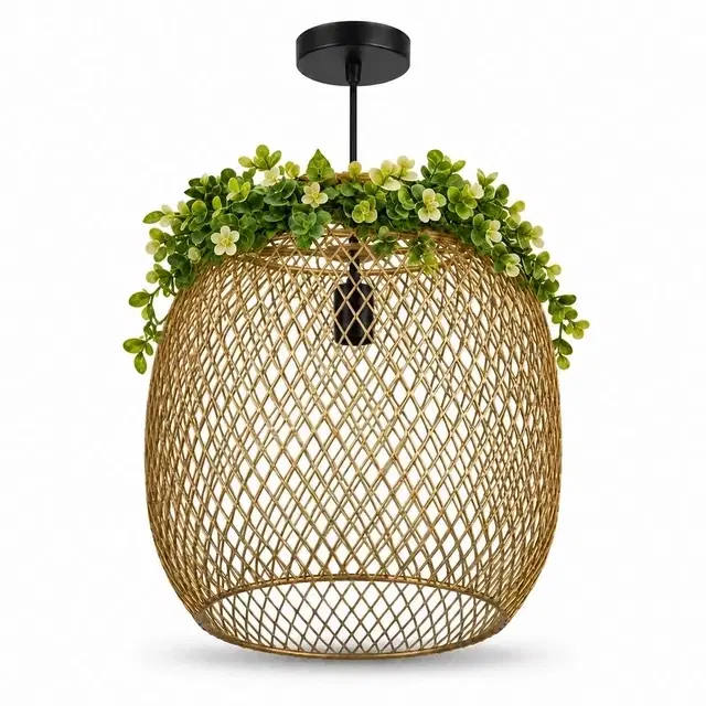 Moroccan Pierced Metal Pendant Hanging Light, Without Bulb (With Box)