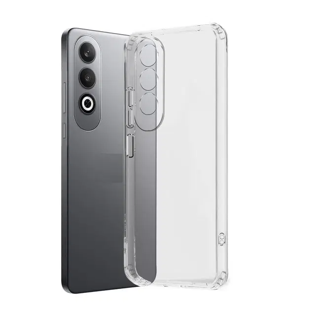 Rubber Mobile Back Cover for OPPO K13x 5G (Transparent)