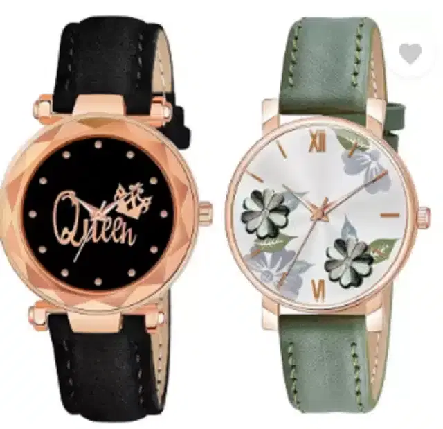 Analog Watch for Women, Pack of 2 (Multicolor)